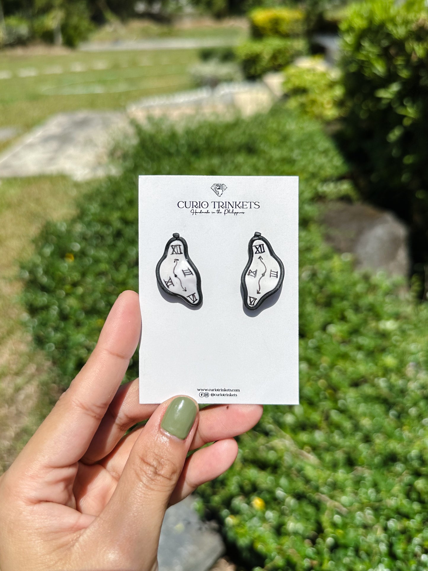 Salvador Dali's Melting Clock Studs
