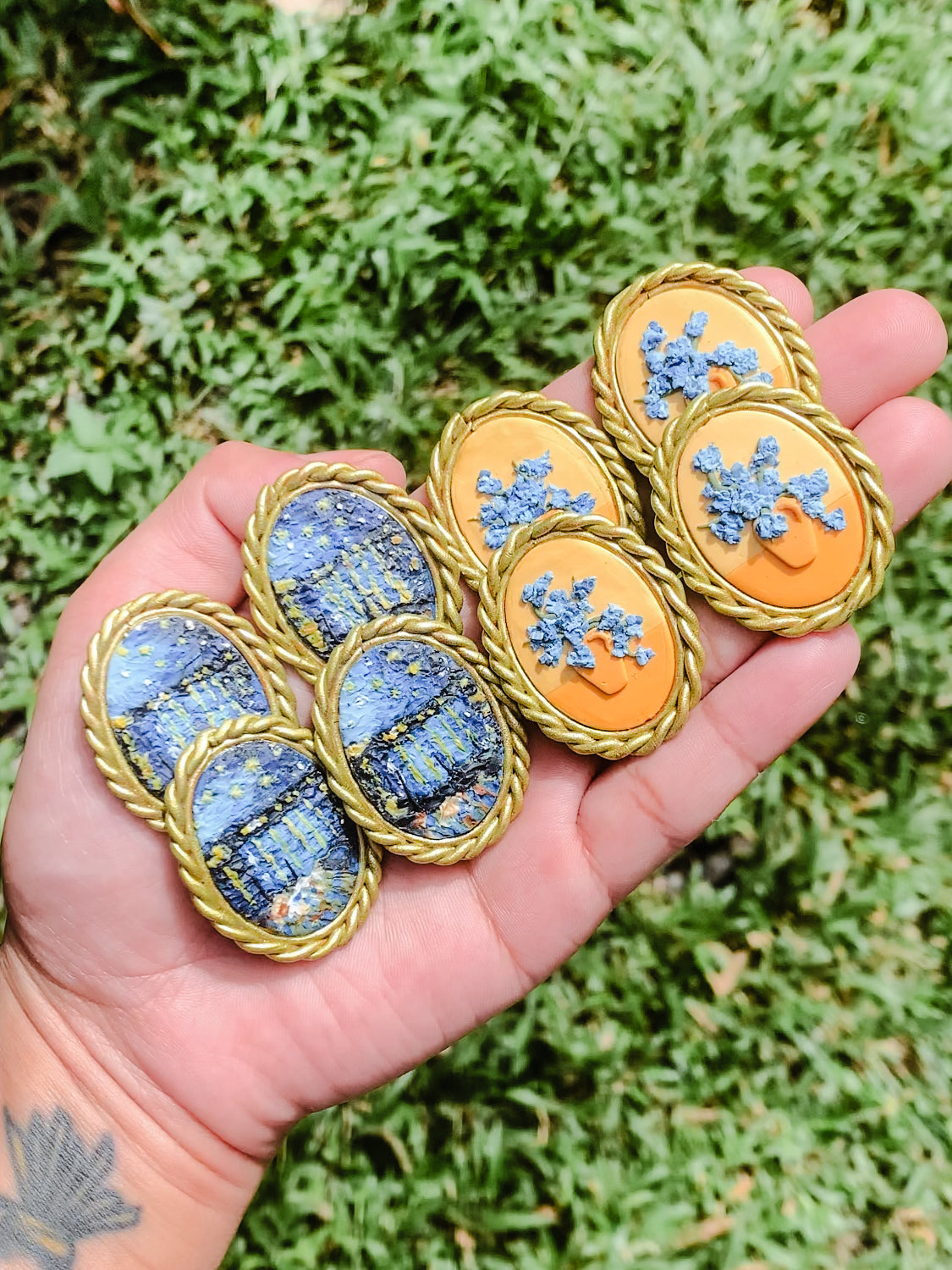 Van Gogh Inspired Mismatch Earrings