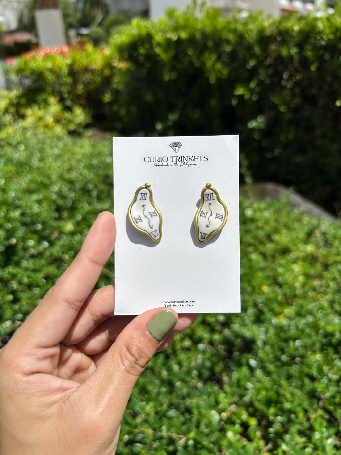 Salvador Dali's Melting Clock Studs