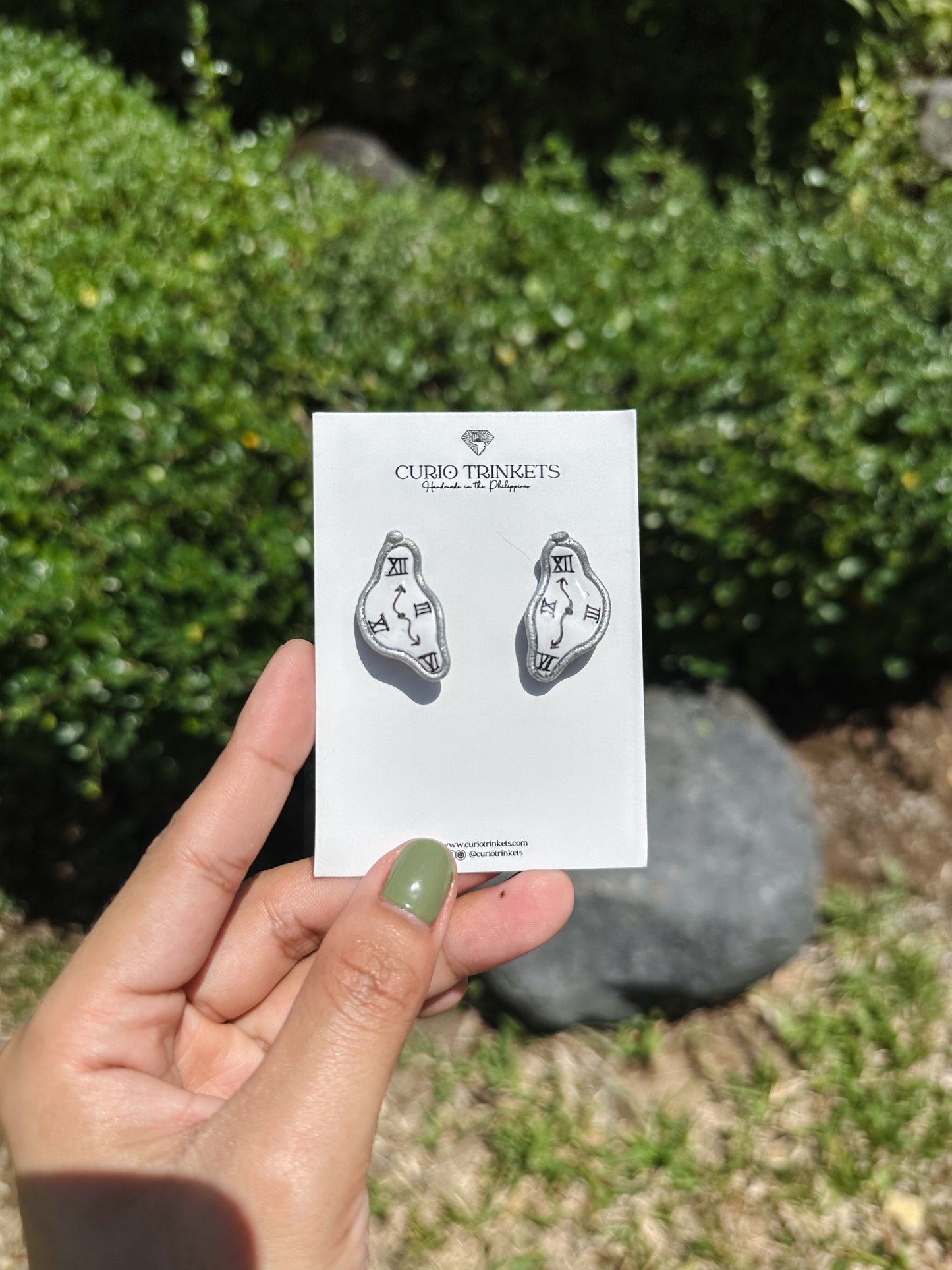 Salvador Dali's Melting Clock Studs