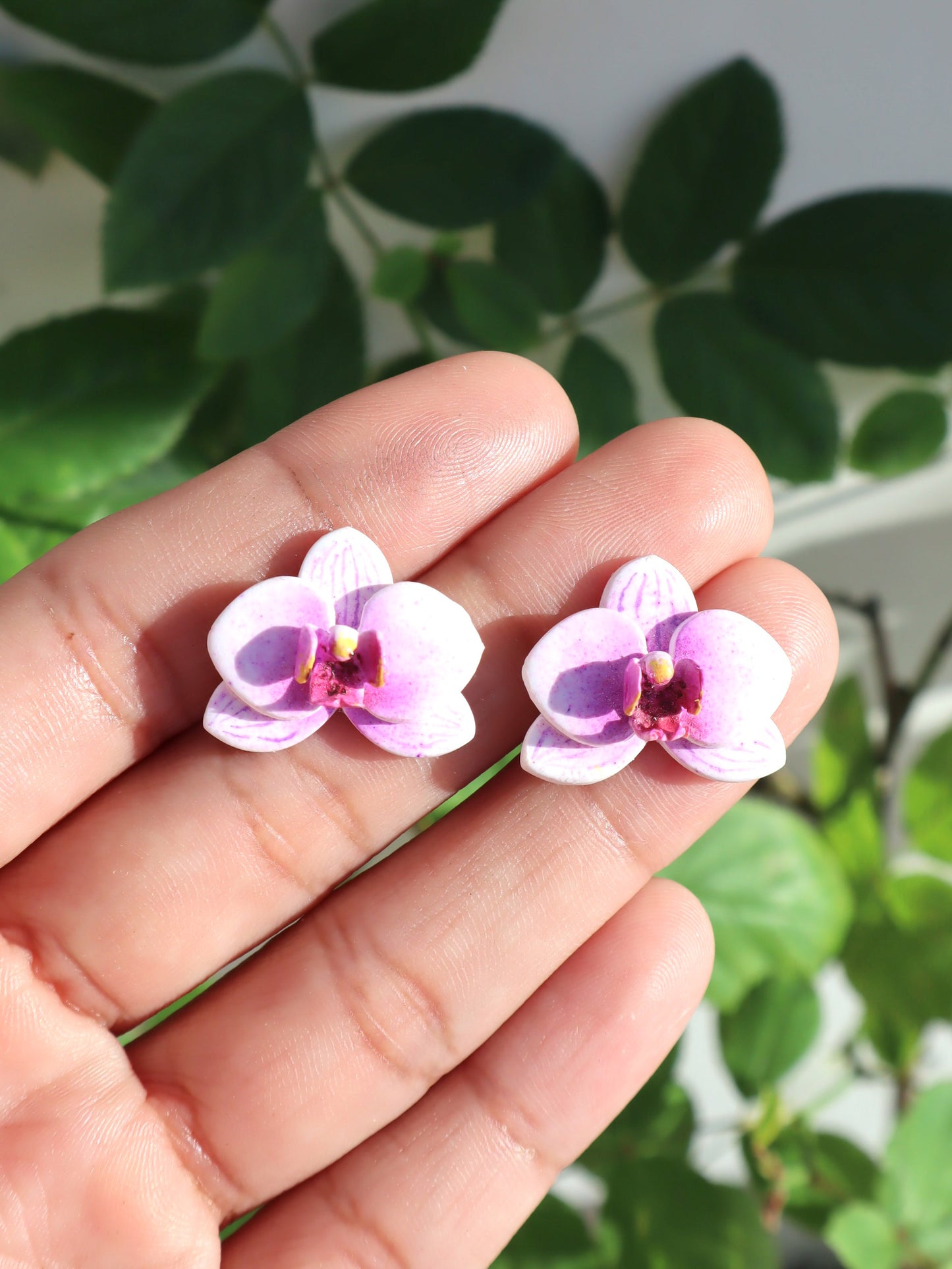 Purple Phalaenopsis Mini Studs