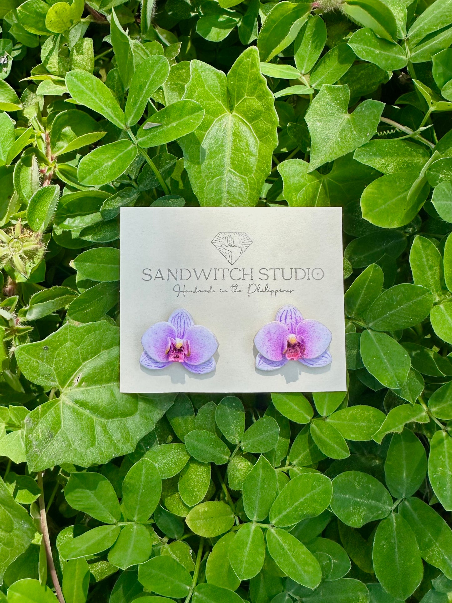 Purple Phalaenopsis Mini Studs