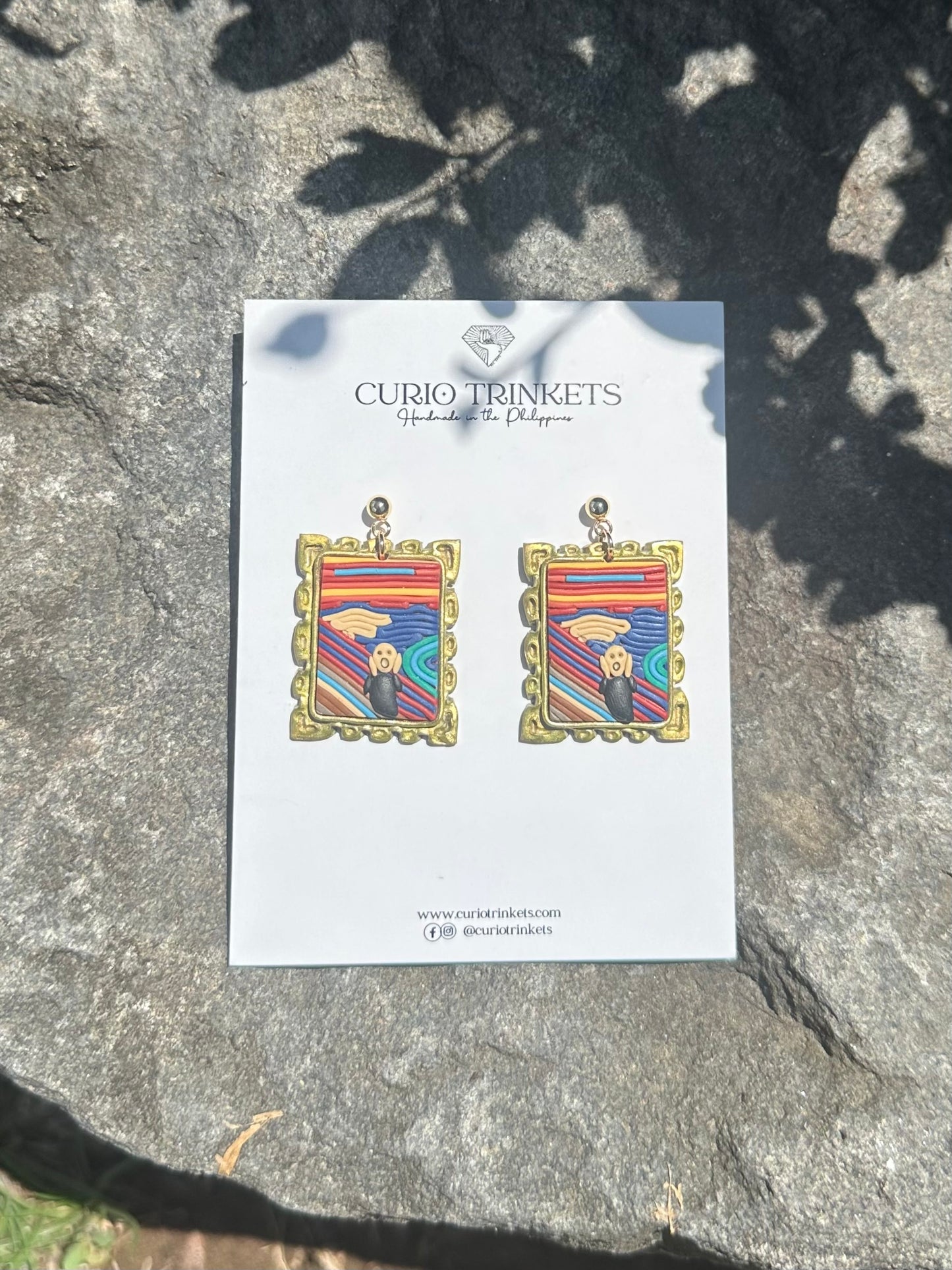 The Scream Framed Painting Earrings